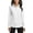 White, variant on Womens Stretch Polyester Knit Dress Shirt Moisture Wicking Long Sleeve Button Up Open Collar