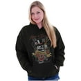 thumbnail image 4 of Life's A Gamble Skull Rose Tattoo Unisex Plus Fleece Graphic Hoodie Brisco Brands 3X, 4 of 5