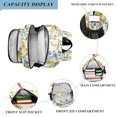thumbnail image 3 of FORMRS School Backpack 17" Student Travel Bag with Laptop Compartment, Yellow Floral, 3 of 7