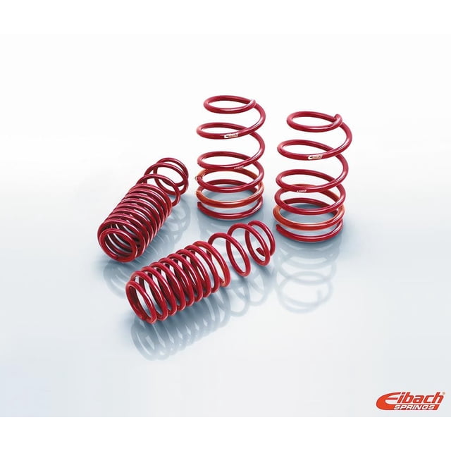 Fits 2005-2010 Ford Mustang Eibach Lowering Kit 4.10135 Sportline; Red; Shocks Not Included; Includes 2 Front/2 Rear Lowering Springs