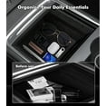 thumbnail image 3 of Center Console Tray Organizer Replacement For 2024-2025 Tesla Model 3 Highland Front and Rear 2Pcs Automotive Car Organizers Storage Flocking, 3 of 8