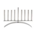 thumbnail image 1 of Israel Giftware Conçoit une Menorah Moderne en Acier Inoxydable M-676 de 8 x 11,75 x 3 Po., 1 of 1