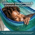 thumbnail image 2 of Sunnydaze 2-Person Cotton Mayan Family Hammock, 625 lb Capacity - Tropical Lagoon, 2 of 17