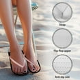 thumbnail image 6 of POLERO Beach Flip-Flops for Women Graffiti English Bulldog Cushion Yoga Mat Footbed Anti-slip Bathroom Thong Sandals, 6 of 7