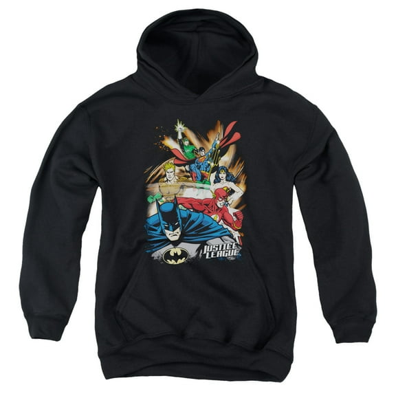 Jla - Starburst - Youth Hooded Sweatshirt - Medium