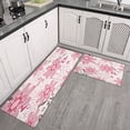 thumbnail image 3 of 2 Piece Floral Flowers Spring Rug Kitchen Rug Set, Decor Kitchen Rugs, Absorbent Non-Slip Washable Floor Mats, Home Indoor Runner Rugs 17"x47"+17"x30", 3 of 7
