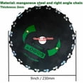 thumbnail image 4 of Compatible con desbrozadoras de eje recto, cuchilla para desbrozadora de motosierra de alta velocidad, material de acero al manganeso con tratamiento anticorrosión para un corte potente de vegetación, 4 of 5