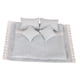 thumbnail image 2 of Juego de ropa de cama de simulación para casa de muñecas en miniatura de 1/12, sábana de tela, almohada y edredón. Verde Blanco, 2 of 9