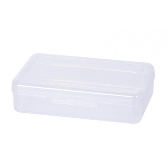 Kyusrd Storage Pencil Sase for Semester Stationery,Large Capacity Clear Plastic Pencil Box with Snap-Tight Lid,Stackable Stylish Office Organizer