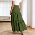 thumbnail image 7 of Maxi Flowy Skirts for Women Summer High Waisted A Line Tiered Pleated Cute Boho Long Skirt, 7 of 7