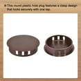 thumbnail image 4 of Uxcell 64PCS 42mm Tapones de Agujero de Plástico Marrón, Tapas de Agujero de Panel Tipo Flush, 4 of 6