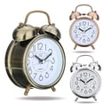 thumbnail image 2 of Flmtop Réveil Classique Silencieux Double Cloches Mouvement Quartz Table de Chevet Rétro Mini, 2 of 10