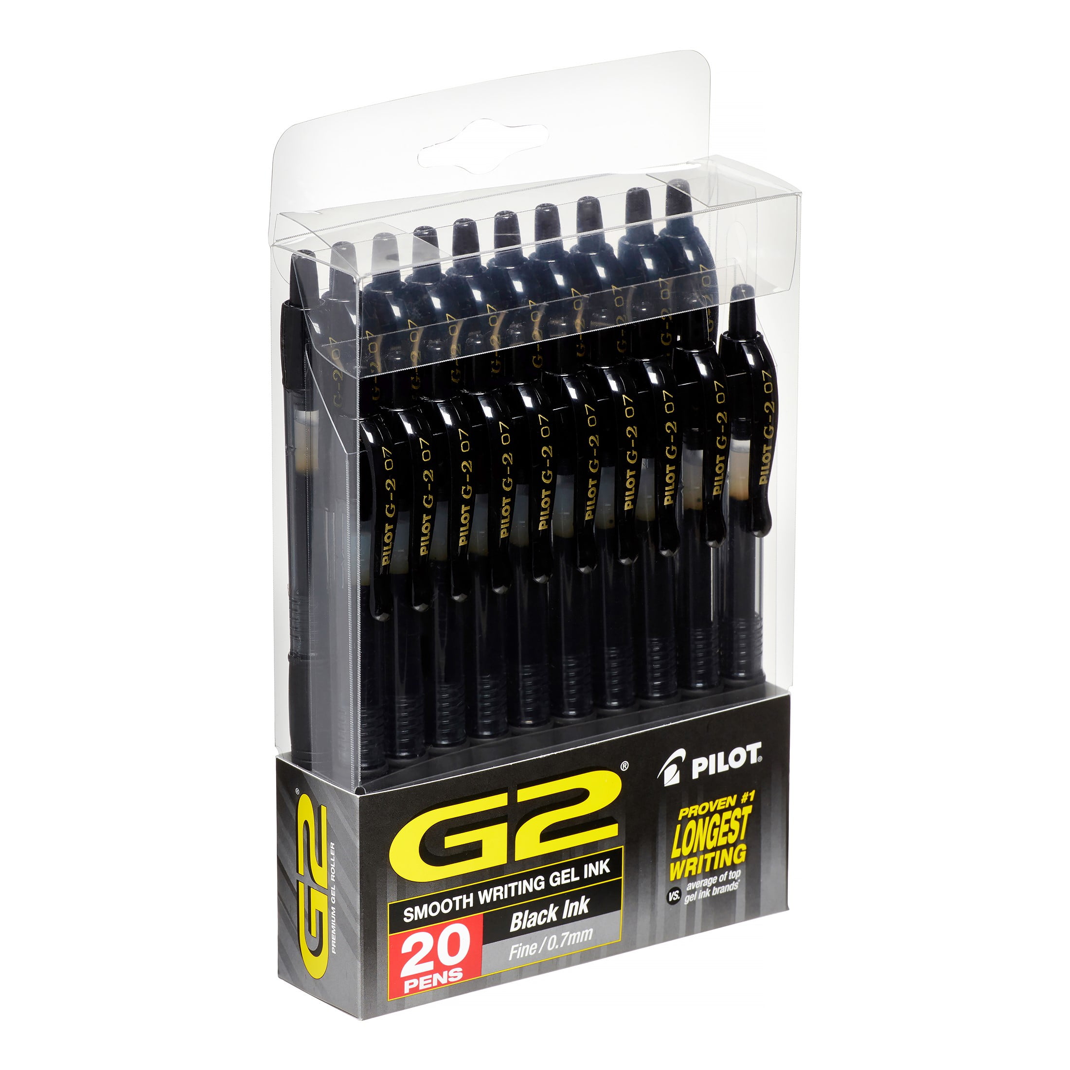 Pilot G2 Premium Retractable Gel Ink Pen Assorted Ink .7mm 20/Set 31294