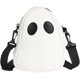 thumbnail image 1 of Bolso bandolera de piel sintética XCF diseño fantasma divertido Halloween color blanco, 1 of 4