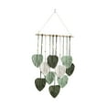 thumbnail image 2 of Tapiz tejido para colgar en la pared de macramé, arte de pared bohemio, decoración del hogar, adorno de cuerda artesanal, borlas de hojas, decoración Verde SM SunniMix Macramé Tela decorativa, 2 of 8
