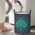 thumbnail image 7 of TEQUAN Waterproof Laundry Hampers, Abstract Spades Poker Death Skull Pattern Clothes Storage Basket with Handle (S), 7 of 7