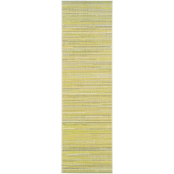 Couristan Monaco Alassio Indoor / Outdoor Area Rug, Sand-Sea Mist-Lemon Yellow, 2'3" x 11'9" Runner