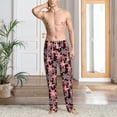 thumbnail image 6 of Lsque Lilies Flowers Print Men's Pajama Pants, Lounge Pant - Comfortable Home Wear,Elastic Waistband, Stylish Design-Medium, 6 of 9