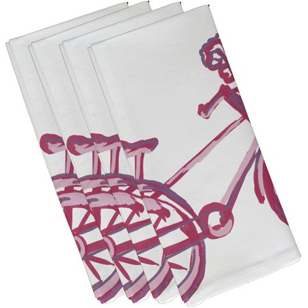 Simply Daisy 19  x 19  Geometric Print Napkins  Set of 4