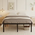 thumbnail image 3 of Roomdiary 18 inch Full XL Size Metal Platform Bed Frame with Large Storage, Noise Free, No Box Spring Needed, Easy Assembly, Black, 3 of 9