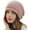 Pink, variant on PIKADINGNIS Women Beanie Skull Hat Slouchy Cable Knitted Warm Soft Cap Fuzzy Stretch Thick Trendy Hats