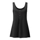 thumbnail image 5 of Moda mujer casual cuello redondo color sólido botón sin mangas tops camiseta blusa sin mangas Fridja qr4331, 5 of 6