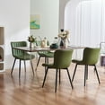 thumbnail image 4 of YOUNIKE Soft Dining Chair Set of 2 Faux Leather Upholstered Wide Back Kitchen Chair, Green, 4 of 7