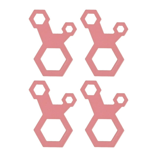 4x hebillas de cuerda de tienda de material acero inoxidable para acampar libre tapón de cuerda ajustador de línea portátil Rosa