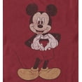 thumbnail image 2 of Men's Mickey & Friends Distressed Heart Graphic Tee Cardinal 2X Large, 2 of 5