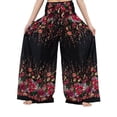 thumbnail image 1 of KOMOO Female Boho Palazzo Pants High Waist Casual Wide Leg Long Pants Trousers Beach Hippie Harem Pants Plus Size, 1 of 7