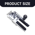 thumbnail image 3 of Oleegame 2PC Black Can Opener Easy To Use Opener Opener Heavy Duty Comfortable Grip Hand Cranking Handle Sharp Cutter Multifunctional Handheld Bottle Opening Tool Silver, 3 of 7
