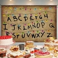 Alphabet Wooden Birthday Background Fabric Theme Alphabet Birthday