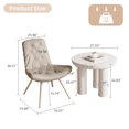 thumbnail image 2 of Guyii Round Coffee Table Set, 27.55" End Side Table with 2 Chairs, Circular Table for Living Room, Balcony, White, 2 of 8