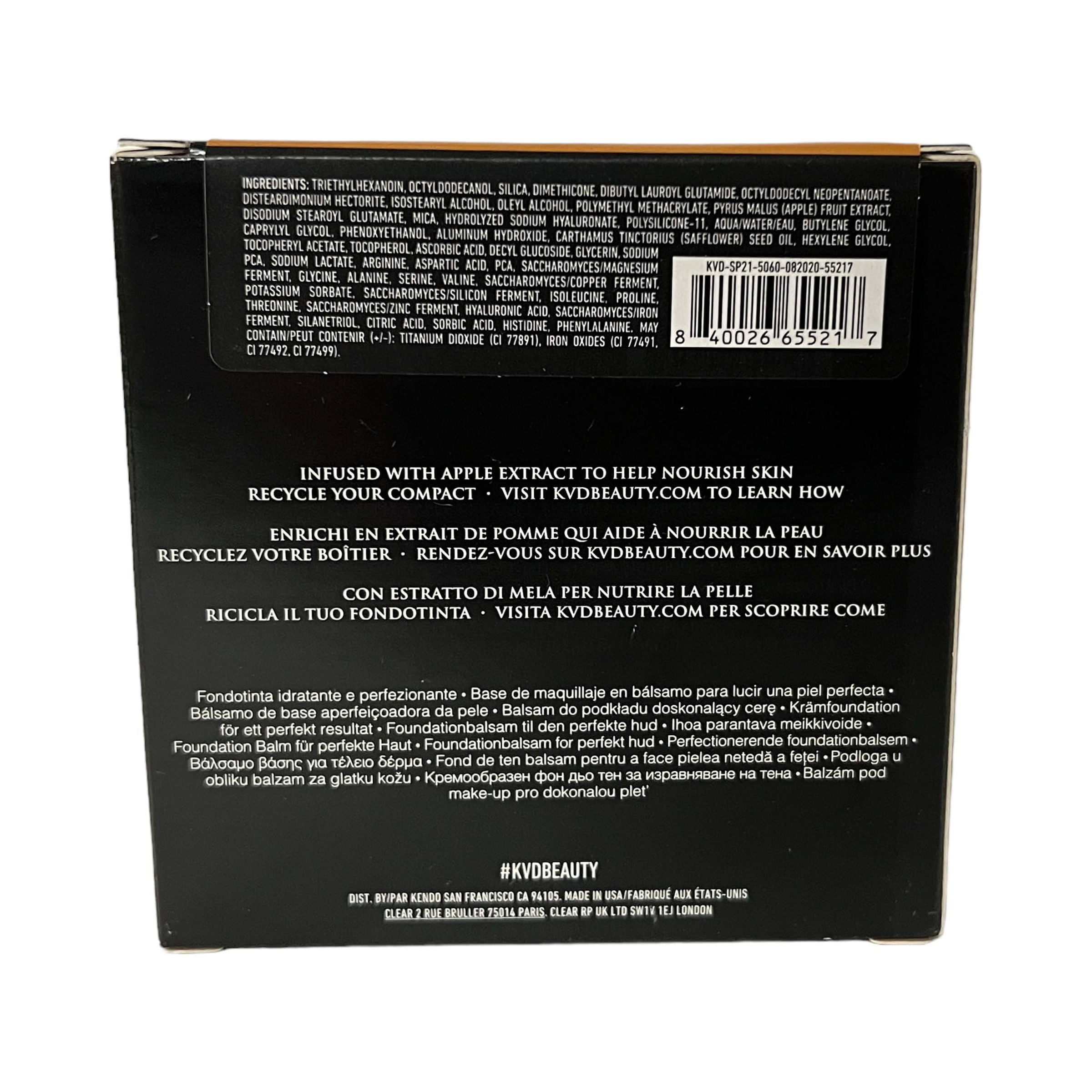 KVD Vegan Beauty Good Apple Skin Perfecting Foundation Balm Medium 051