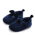 thumbnail image 3 of KelaJuan Newborn Girls Shoes Cute Bow Anti-Slip Soft Sole Christening Ceremony Shoes + Headband, 3 of 6