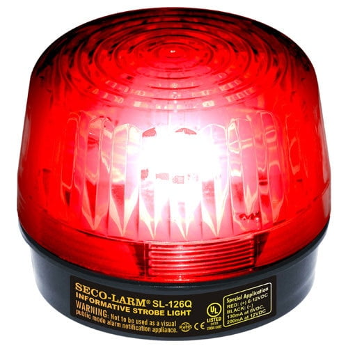 Seco-Larm Enforcer Xenon Strobe Light, 24VDC, Red Lens (SL-126-A24Q/R)