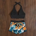thumbnail image 4 of fvwitlyh Bikini Sets for Women Board Shorts Bathing Suit Ladies Sling High Waist Shorts 2 Piece Swimsuit Women Swimsuit Romper for Women Bikinis, 4 of 5