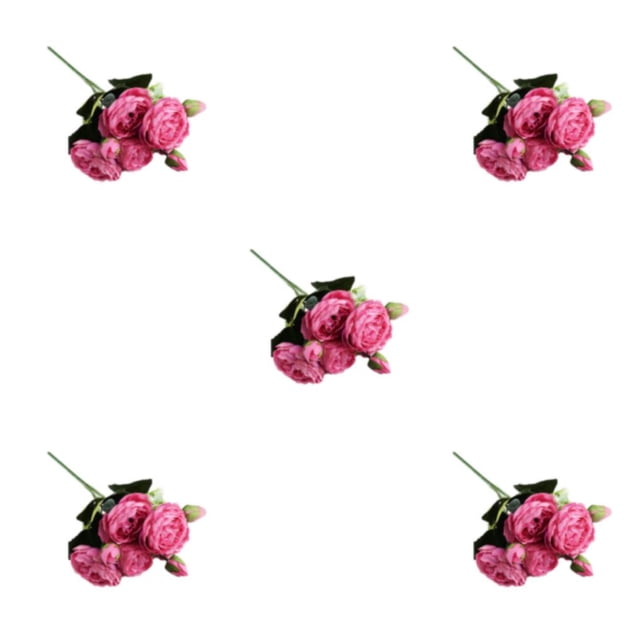 Yuarrent Peonías artificiales Flores de seda Simulación falsa Ramo Rosas de imitación Florales Florero Boda Centro comercial Hotel Rose Type2 NO2