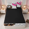thumbnail image 4 of Erosebridal 8 Ball Queen Comforter Set 4-Piece, Fuchsia Snow Leopard Front, Black Reversible Back, 4 of 7