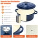 thumbnail image 5 of Juego de utensilios de cocina de hierro fundido esmaltado antiadherente QuliMetal, sartén, 7 piezas con tapa, olla holandesa redonda y saludable para hornear pan de masa madre, apta para horno hasta 2, 5 of 5