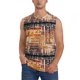 thumbnail image 1 of Balery Hand Drawn Vintage Coffee Camisetas sin mangas para hombre, absorbe la humedad y protege contra el mal olor.-X-Large, 1 of 7