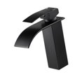 thumbnail image 3 of Grifo mezclador para lavabo de baño con caño en cascada, grifo monomando para guardarropa, fácil de instalar Negro 266 cm de alto., 3 of 8