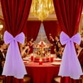 thumbnail image 6 of Horivan 3 Packs Flock Bow Curtain Tiebacks Elastic Holiday Decor for Wedding Party Home Decoration, Stretchable Bowknot Holder for Valentines Christmas, 6 of 6