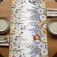 thumbnail image 5 of Table Runners 70 Inches Long Dress Scarves, Watercolor Floral Farmhouse Coffee/Dining/Kitchen Table Decor, Holiday Table Runner, Spring Daisy Sunflowers Wisteria Hummingbird 13x70 Inch, 5 of 9