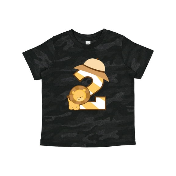 Inktastic 2nd Birthday Safari Lion 2 Year Old Boys or Girls Toddler T-Shirt