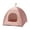 Pink, variant on Portable Pet Teepee Tent House Cave, Indoor Outdoor Cat Dog Bed with Non-Slip Bottom, Breathable Design, 35x35x35cm Cozy Pet Shelter for Cats and Small Dogs