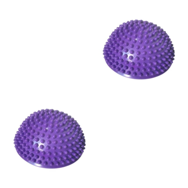 Bolas de yoga semicirculares Aplicación amplia Flexible y segura Vaina de equilibrio púrpura 2Conjunto Eigraketly