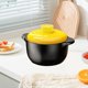 thumbnail image 4 of Olla de Cerámica con Tapa Amarilla | Olla de Cocción Lenta Apta para Horno, Antiadherente y Resistente a Las Grietas | Olla de Barro Resistente para Sopa, Estofado y Arroz, Ideal para Acampar, 4 of 6
