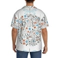 thumbnail image 3 of Kdxio Men'S Hawaiian Shirt For Men Short Sleeve Shirt Floral With Rabbits Summer Casual Holiday Beach Button Down T-Shirts, 3 of 5