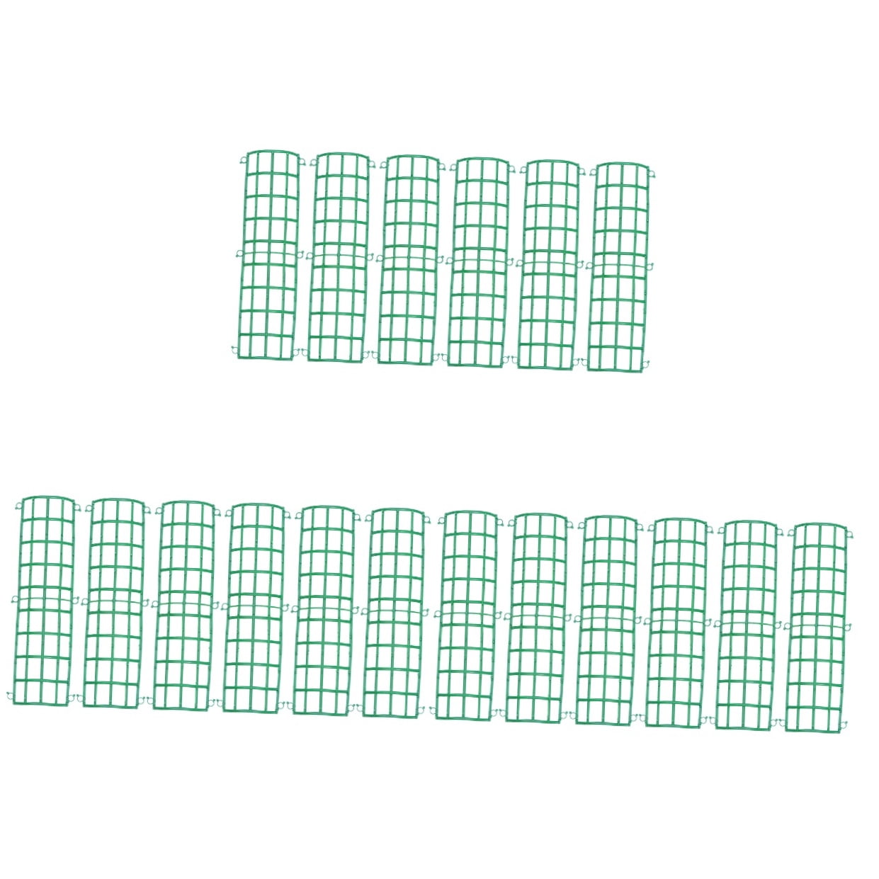 SOPOTUTU DIY Green Plastic Flower Fixers, Wedding Decorative Fences, 18Pcs